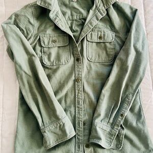 J. Crew Green Button-Up Shirt